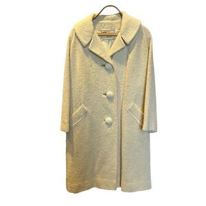 Vintage Gimbels Fashonia Boucle Long Car Coat M/L